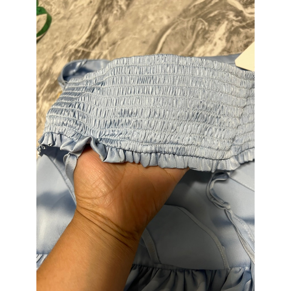 Altar'd State Alana Marie Light Blue Ruffle Maxi Dress - Picture 12 of 16